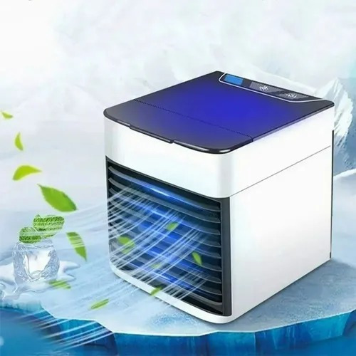 Mini Ar Condicionado Portátil Climatizador Purificador Cor Blue And White 110v/220v