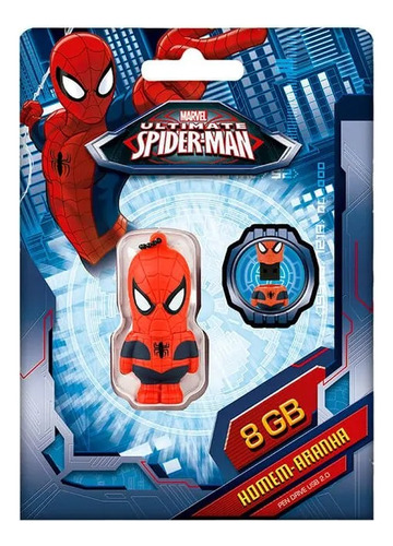 Pen Drive Marvel Vingadore Homem Aranha 8gb Multilaser Pd084