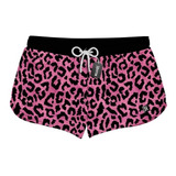 Short Praia Feminino Onça Animal Rosa Onçinha 0018