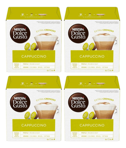 Dolce Gusto Cappuccino Nescafe Capuccino 16 Capsulas X4 