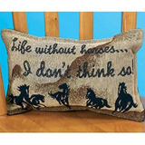 Life Without Horses Almohada Decorativa Para Lanzar Tapices