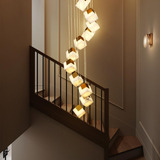 16 Lámparas De Alabastro Natural Para Escaleras Moderna Y