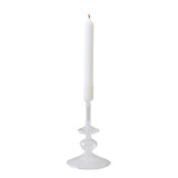 Candelabro Portavela Moderno De Vidrio Soplado Clear | Bajo