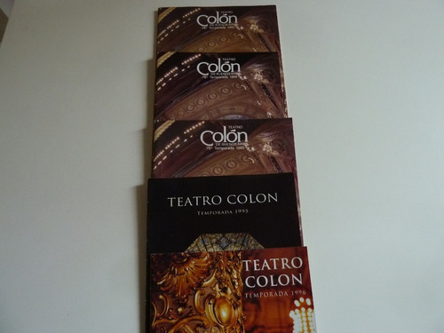 Lote 4 Programas Teatro Colon Temporada 1985/95/,leer Texto