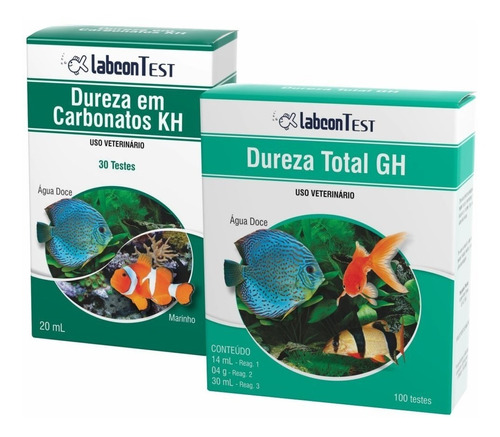 Kit Testes Alcon Labcon  Dureza Total Gh Dureza Carbonada Kh