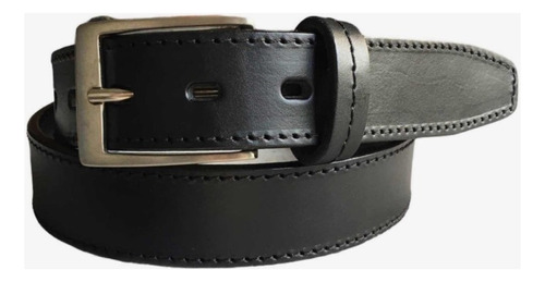 Cinturón Negro 100% Cuero Ancho 3,5cm
