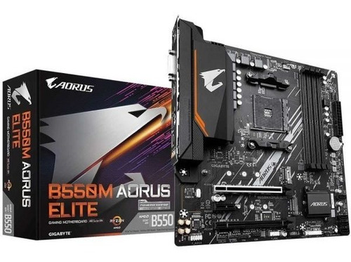 Placa Mae Gigabyte B550m Aorus Elite Am4 Ddr4 Hdmi M-atx