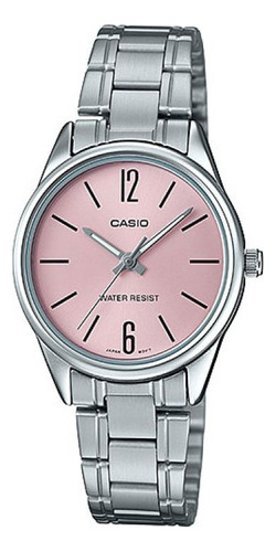 Reloj Casio Quartz Ltpv005 Mujer Rosa Full Color Del Fondo Rosa Ltp-v005d-4b