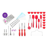 Kit Pro Bico Confeiteiro Espatulas Formas E Fatiador De Bolo