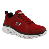 Tenis Skechers Glide Step 232267 Sintetico Rojo/ngo 25/30