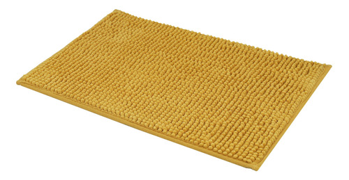 Piso De Baño Chenille 40x60cm Color Amarillo