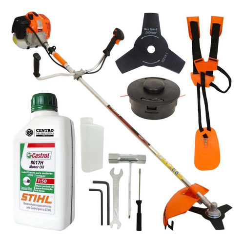 Roçadeira Vulcan Vr620h 62cc 3hp À Combustão + Óleo 2t Stihl