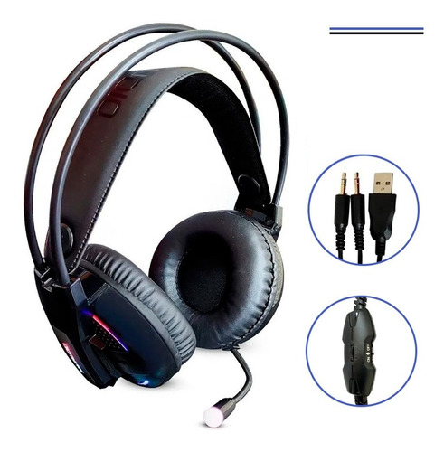 Headset Gamer Over Ear Pc Notebook Tablet Ps4 C/ Mic M8 Rgb