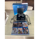 Play Station 4 Ps4 Slim 500 Gb + 1 Joystick + 6 Juegos.