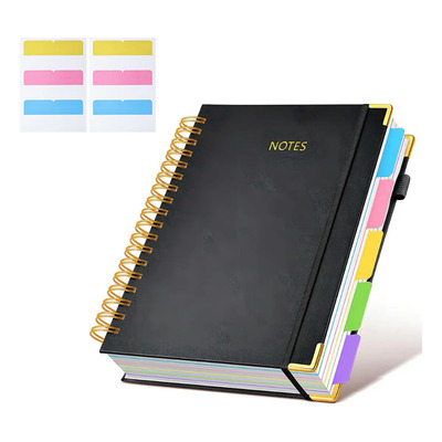 espiral Libreta Universitaria Cuaderno Profesional skybook pack libretas escolares papeleria regalo cuaderno aniversario novios Agenda Diaria Negro 300 Páginas con 5 separadores Estudio En Oficina | MercadoLibre