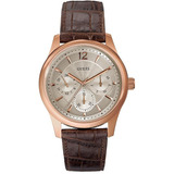 Reloj Guess Para Hombre W0475g2 Tablero Plateado Correa De