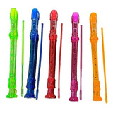 20 Flauta Musical Escolar Plastico Color Neon  Mayoreo