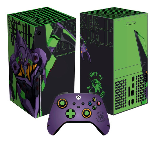 Evangelion Eva 01 Skin Para Xbox Series X Set Stickers