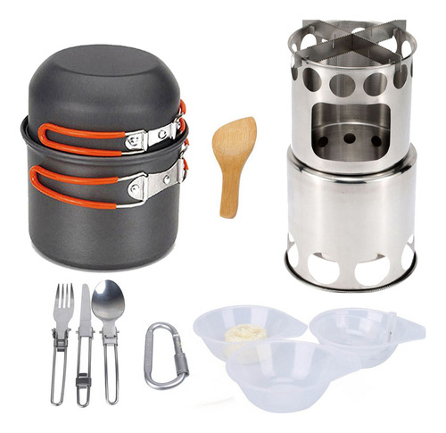 Kit De Utensilios De Cocina Para Acampar, Juego De Cocina Po