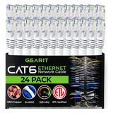 Gearit Cable Ethernet Cat 6 De 7 Pies (paquete De 24) - C...