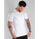 Camiseta Masculina Pima Gola V Premium