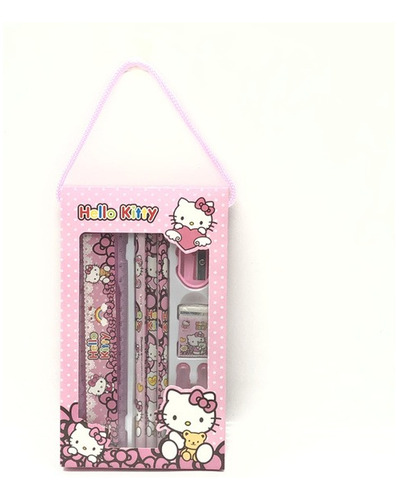 Juego De Papelería Sanrio Borrador De Lápiz Regla Kawaii