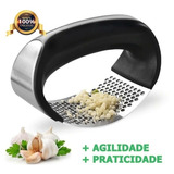 Espremedor Amassador Triturador De Alho Inox Manual Cozinha