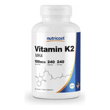 Vitamina Vitamin K2 Más Potente 100mcg 240 Caps Eg T06