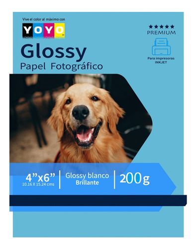 100 Hojas Papel Fotográfico Glossy Postal 4x6 200grs.