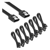 Set De 12 Cables Sata Iii Rectos 16 Pulgadas Negros