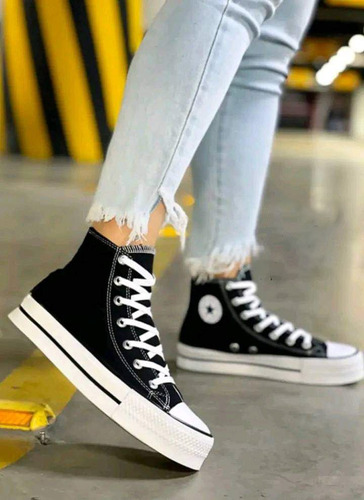 Tenis Plataforma Bota Sneakers Mujer Casuales Moda Para Dama