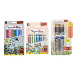 Set Lapices Y Marcadores Paper Mate Vintage X 35 Piezas