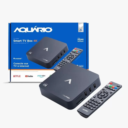 Smart Tv Box Aquário Stv-2000 4k 8gb Com 1gb De Memória Ram