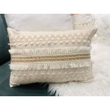 1 Almofada Retangular Cheia Estilo Boho Chic Decorativa