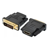 Conector Adaptador Hdmi Dvi X Hembra Chapado En 24+1