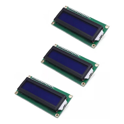 3 Pcs Display Lcd Pantalla 16x2 1602a Con I2c Azul Arduino | Envío gratis
