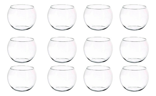 20 Vasos Aquários Pequeno 800 Ml Vidro Transparente Redondo 