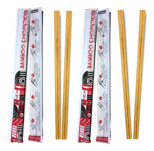 Palito De Sushi Bambú Descartable Pack De 100 Pares