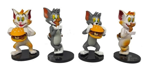 Figura Tom Y Jerry Coleccion X 4 Gatos 