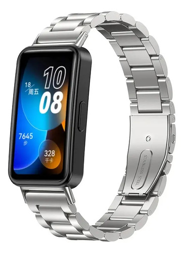 Correa Acero Inoxidable Para Huawei Band 10 9 Y 8 +case | MercadoLibre