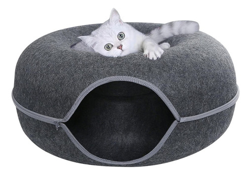 Rt Cama Túnel Feltro Para Gatos, Rosquinhas E Casinha 