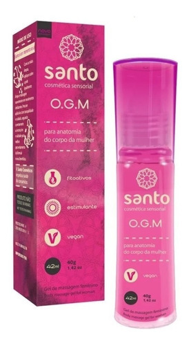 Gel Vegano Ogm 0rgasm Santo Prazer Feminino Sabor Neutro