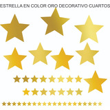 Adhesivos Estrellas Acrílico Oro Espejo Decorativo Adc1