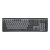 Teclado Bluetooth Logitech Master Series Mx Mechanical Qwerty Clicky Inglés Internacional Color Grafito Con Luz Blanca