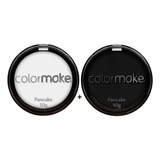 Kit Pancake Pó Colormake 10 Gramas Maquiagem Branco / Preto Tom Kit Pancake Pó Color Make Premium 1 Preto / 1 Branco