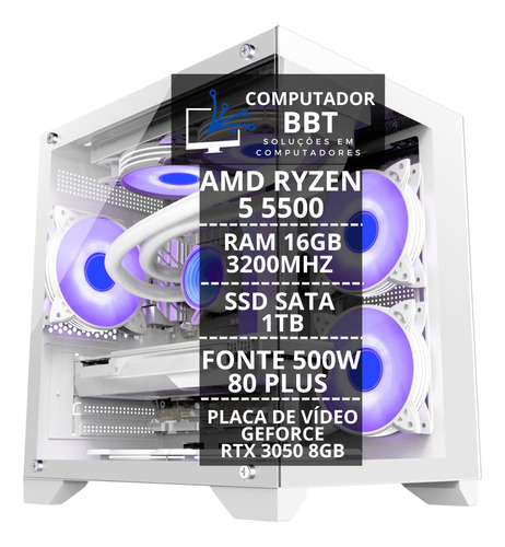 Pc Gamer Bbt Info Amd Ryzen 5 5500 16gb Rtx 3050 8gb Ssd 1tb