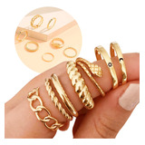 Set De 7 Anillos Vintage Varios Modelos Joyería Para Mujer