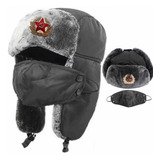 Ushanka Gorro Ruso Térmico Esquí Aviador Cubre Cara Invierno