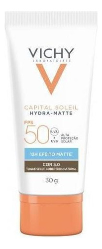Protetor Solar Facial Hydra-matte Fps50 Cor 5.0 30g Vichy