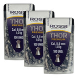 300 Chumbinho Rossi Thor Premium 5,5mm 1g Pontudo Precisão